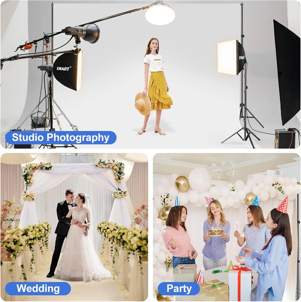 6.5FT Heavy Duty Backdrop Stand KIT Photography Studio Background Support+Case