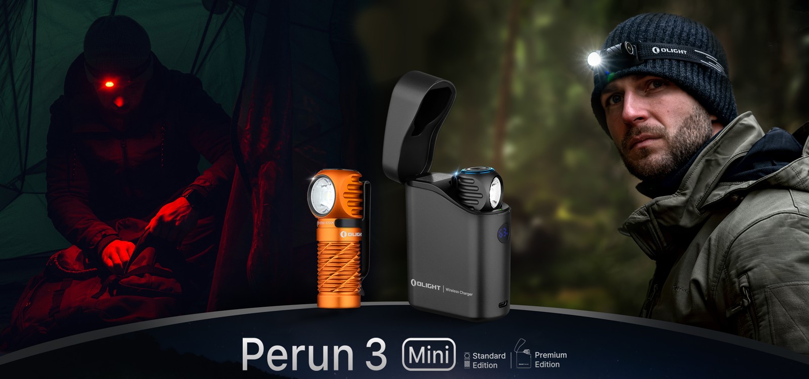 Olight Perun 3 Mini 1250 Lumen Compact Right-Angle Headlamp