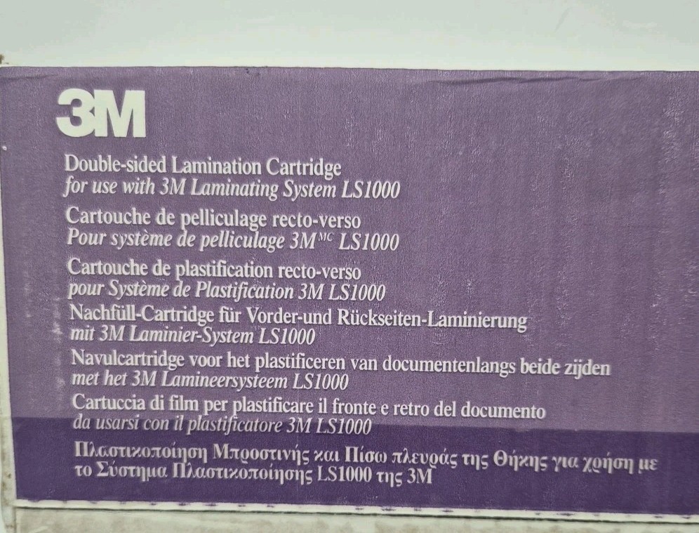 New! 3M Double Sided Lamination Cartridge DL1001 For LS1000