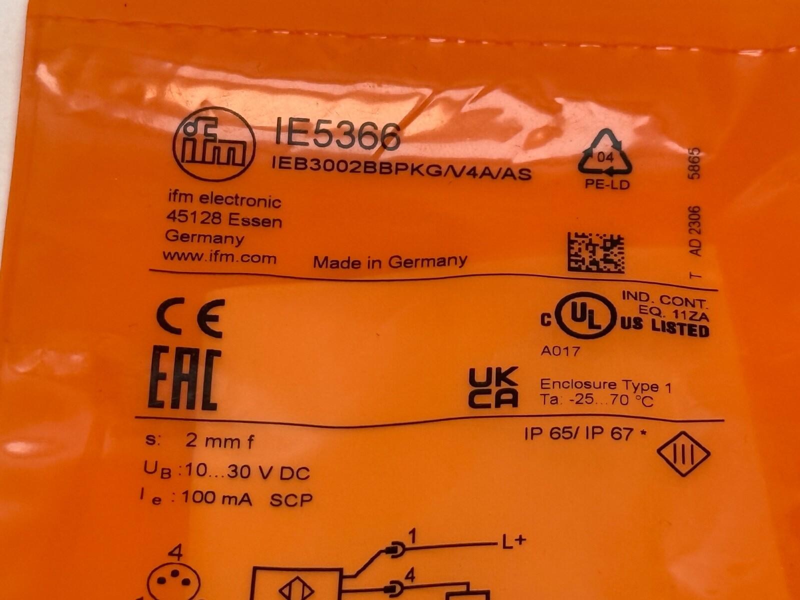 IFM IE5366 Inductive Sensor IE-5366