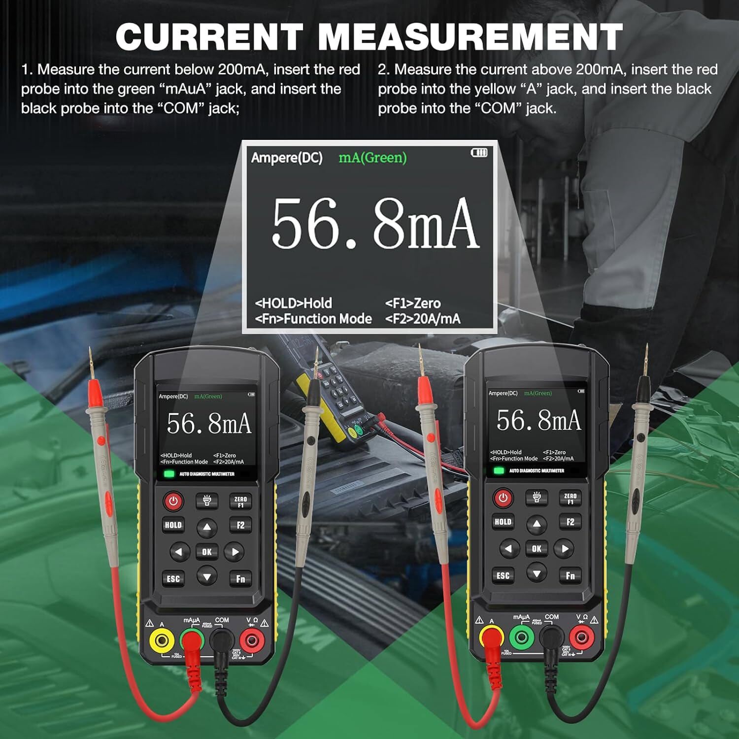 Automotive Digital Multimeter Tester with Oscilloscope Measures AC/DC Voltage