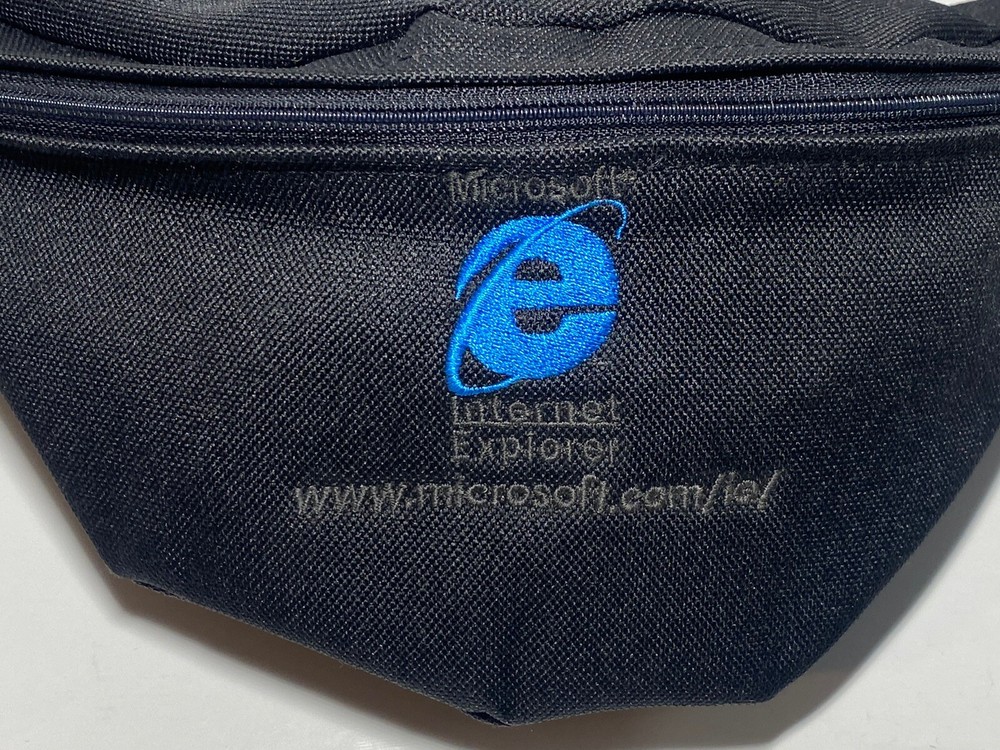 Y2K Vintage Microsoft Internet Explorer Fanny Pack Bum Bag - EUC