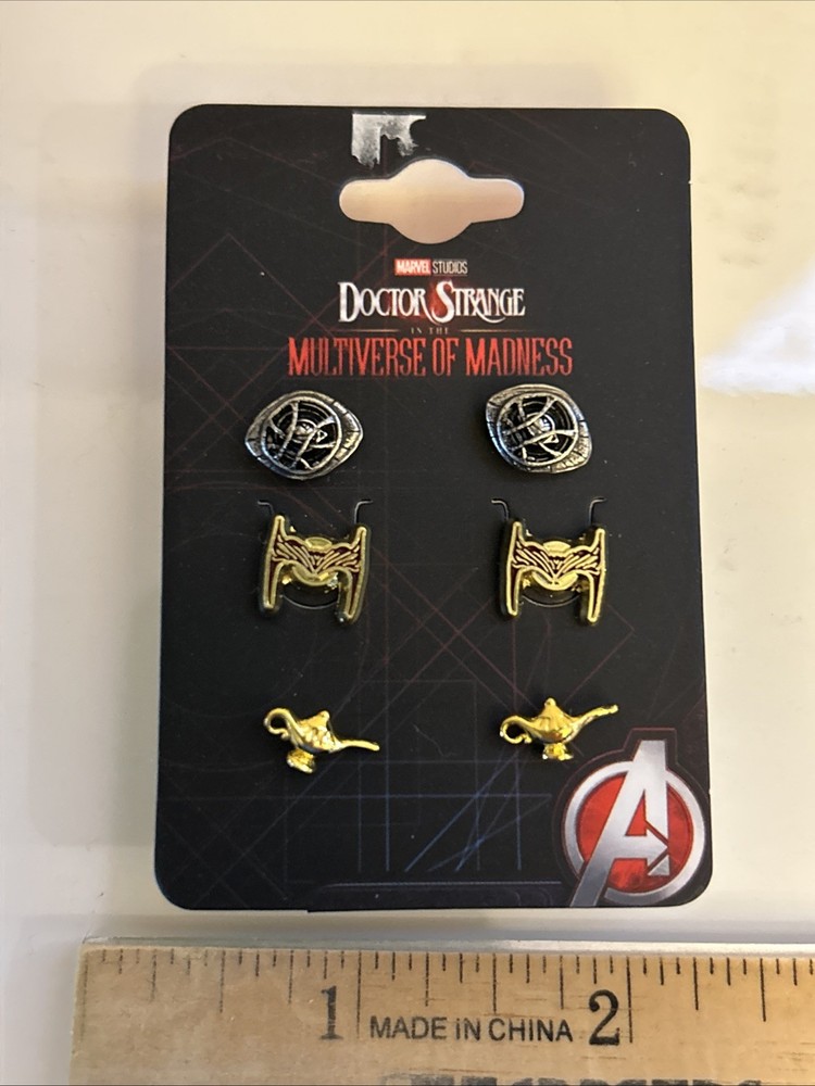 Marvel Comics Doctor Strange Multiverse 3 pair Earring Set New In Package