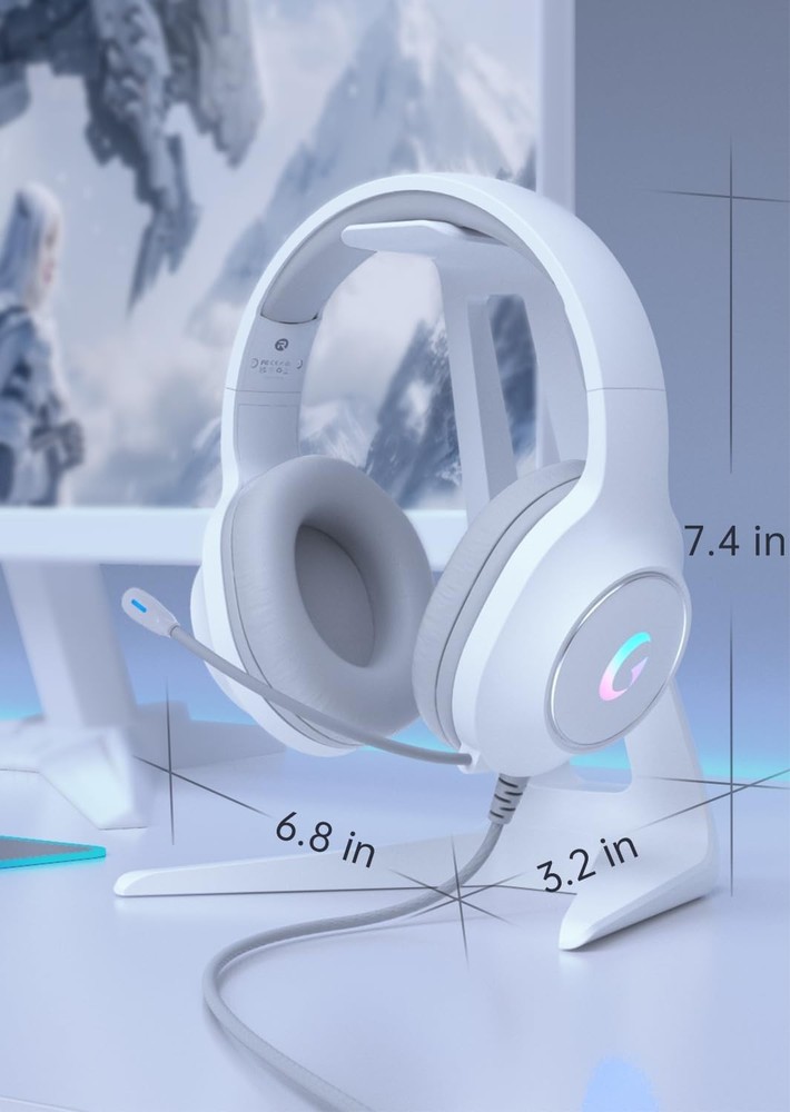 Lightweight CM7002 Gaming Headset - Adjustable, RGB, Compatible with PS4, PC