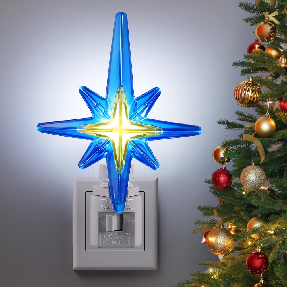 Christmas Decorations Bethlehem Star Light, blue, White