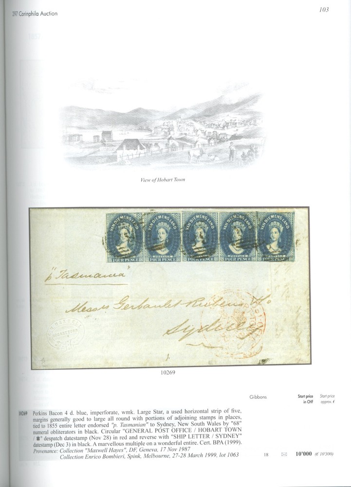 Australia Australian States Specialized Auction Catalogs Corinphila 2022-23