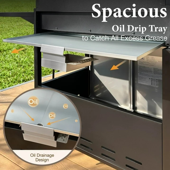 MF Studio 4 Burner Propane Gas Outdoor Grill with Side Burner Stainless Steel BB