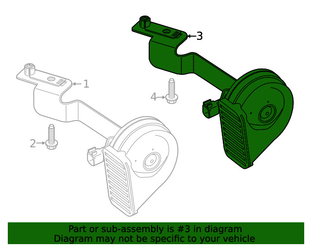Genuine Volvo High Note Horn 32285908