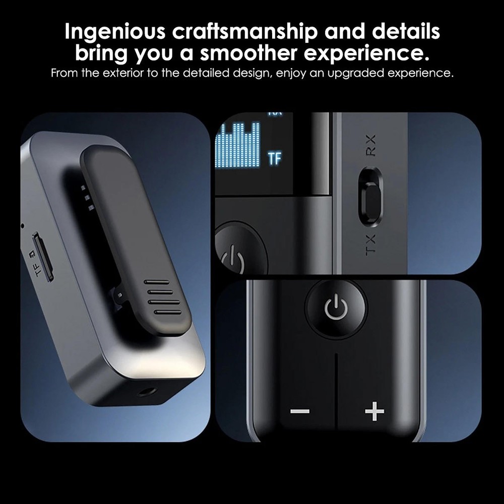 Bluetooth 5.4 Audio Adapter Wireless Receiver Transmitter with TF Card Playback