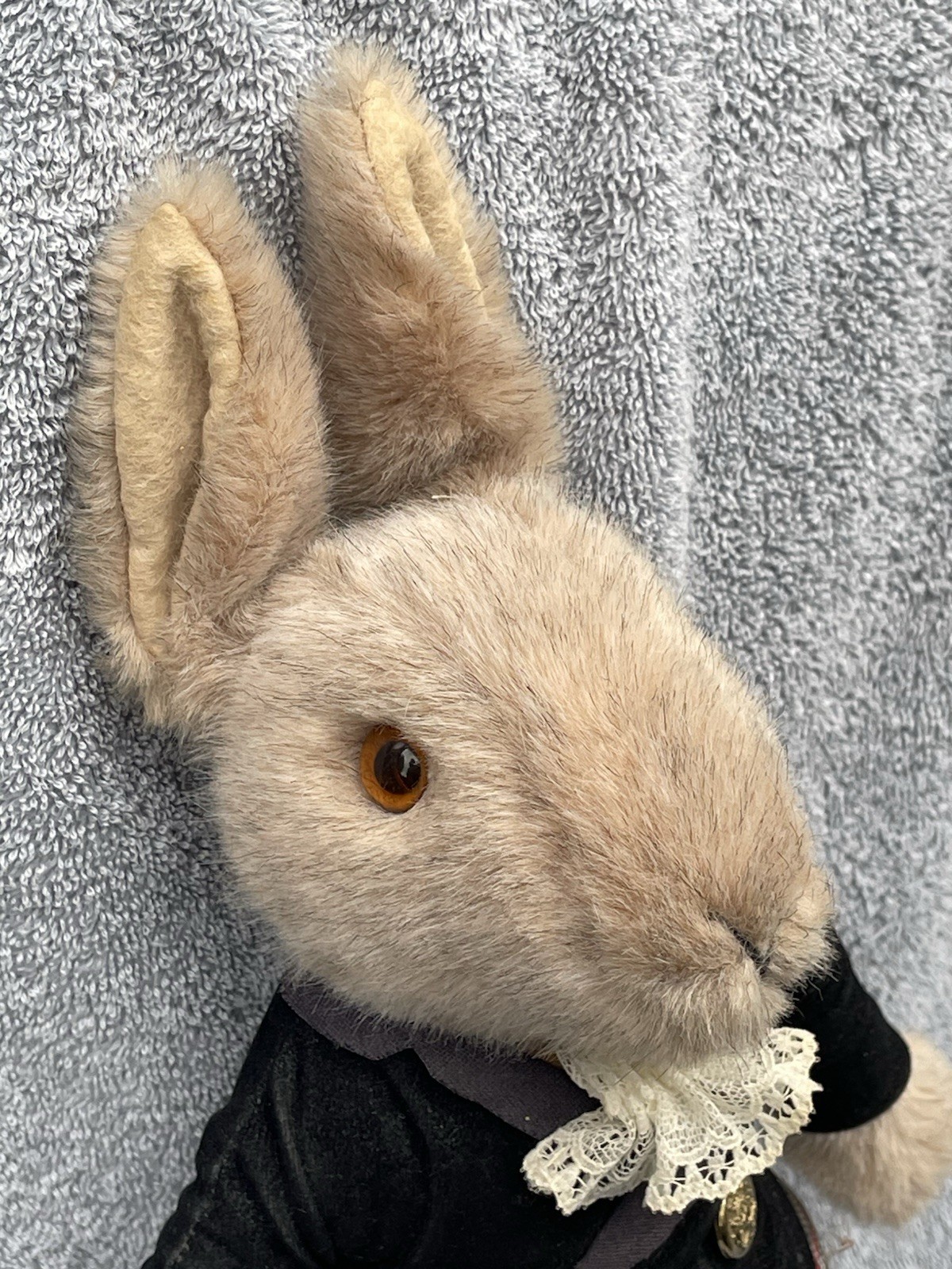 1982 LITTLE FOLK Bunny Rabbit Tiverton Devon England 16-1/2” PLUSH G. McBride
