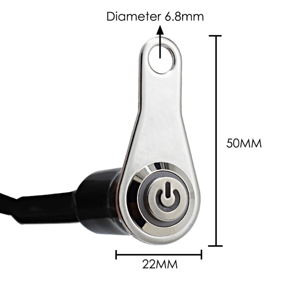 Motorcycle Switch LED ON/OFF Handlebar Mount Push Button Headlight Fog Light12V