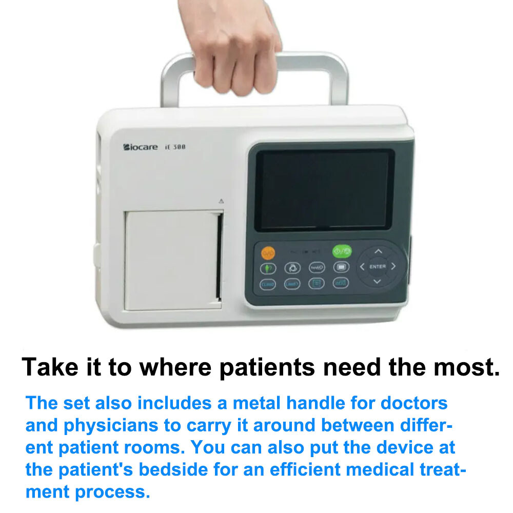 Biocare 12 lead ECG Machine Portable with Au-to Analysis Diagnosis ECG, Printer