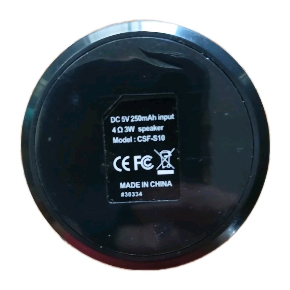 Small Bluetooth Speaker Model Number CSF-S10.Power Input:DC5V 250mAhOutput:4Ω 3W