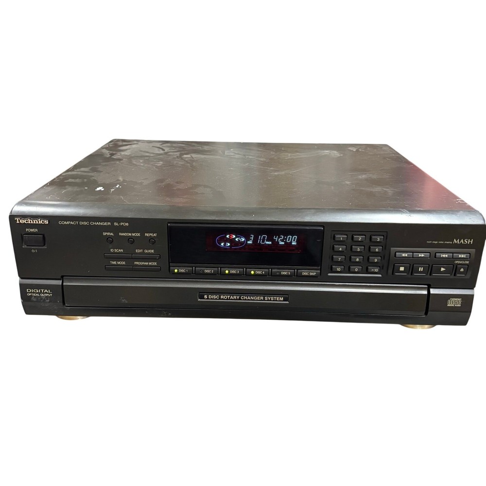 Technics SL-PD8 5 Disc Compact Disc Changer Without Remote Tested And Working