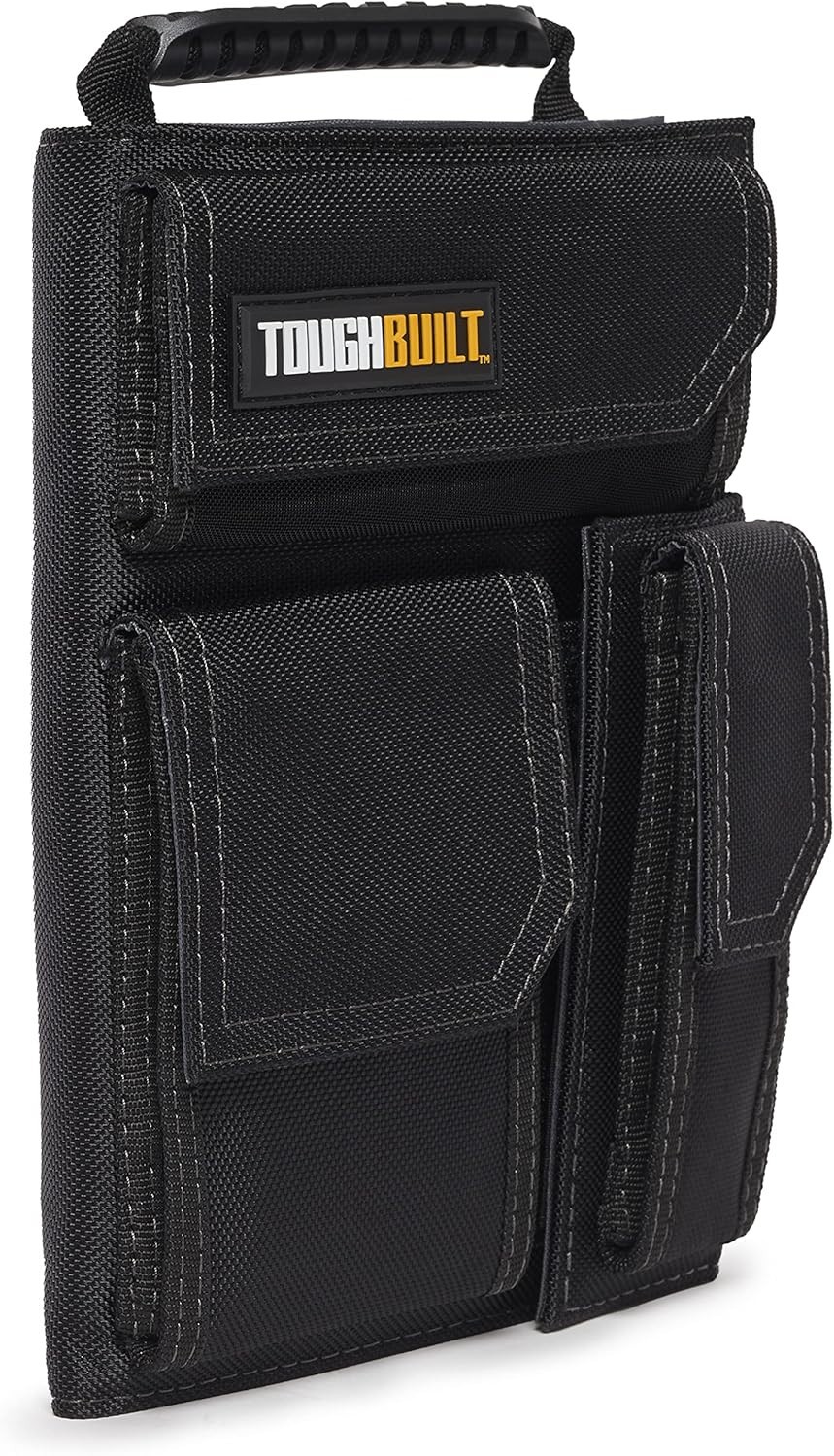 ToughBuilt - Large Tool Belt Pouch, Organizer with Multi-Purpose Storage