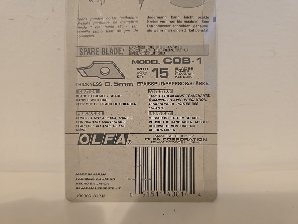 New Olfa Compass Circle Cutter CMP-1