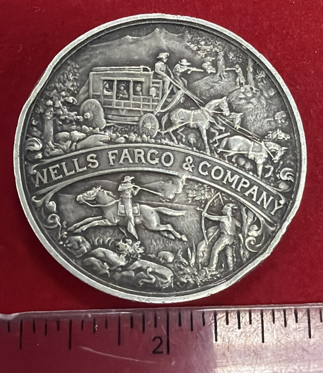 HK-296 Silver Wells Fargo & Company Semi-Centennial 1902