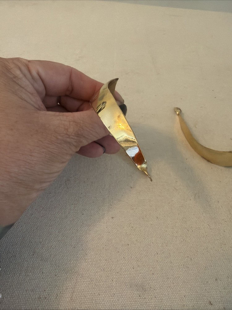 Gold Tone Solid Heel Cap NEW