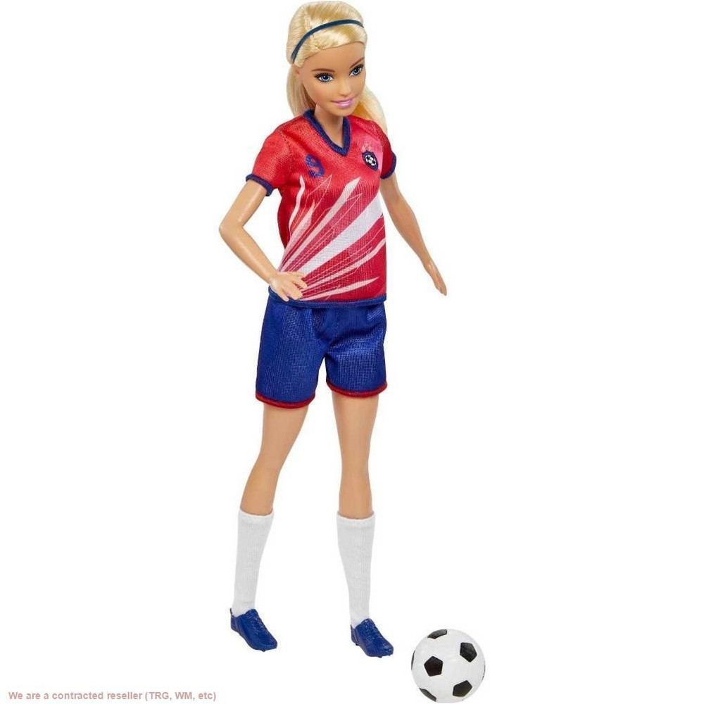 Barbie Soccer Doll - Red #9 Uniform