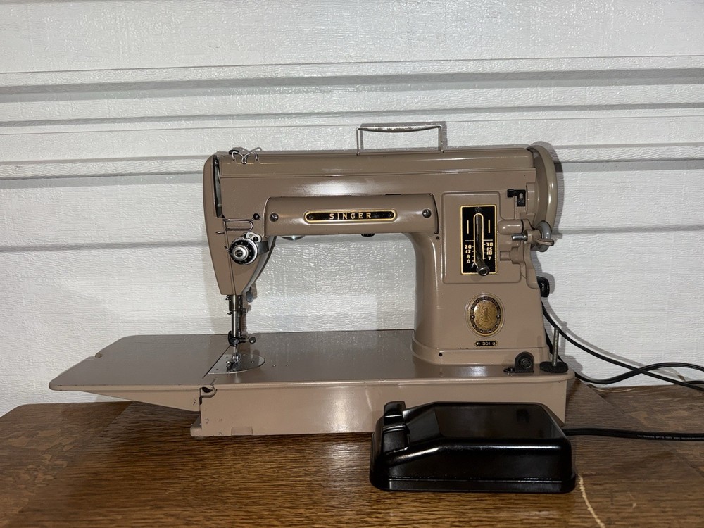 Vintage Singer Sewing Machine Model 301 , Long Bed, serviced