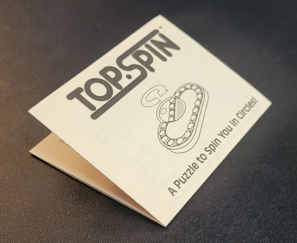 Vintage - Instructions ONLY - TOP-SPIN - Binary Arts