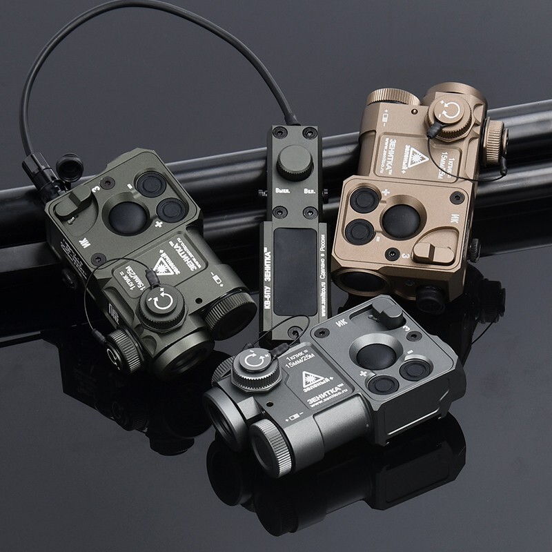 WADSN Metal PERST-4 RED Green Blue Laser IR Strobe Aiming Pointer KV-D2 Switch