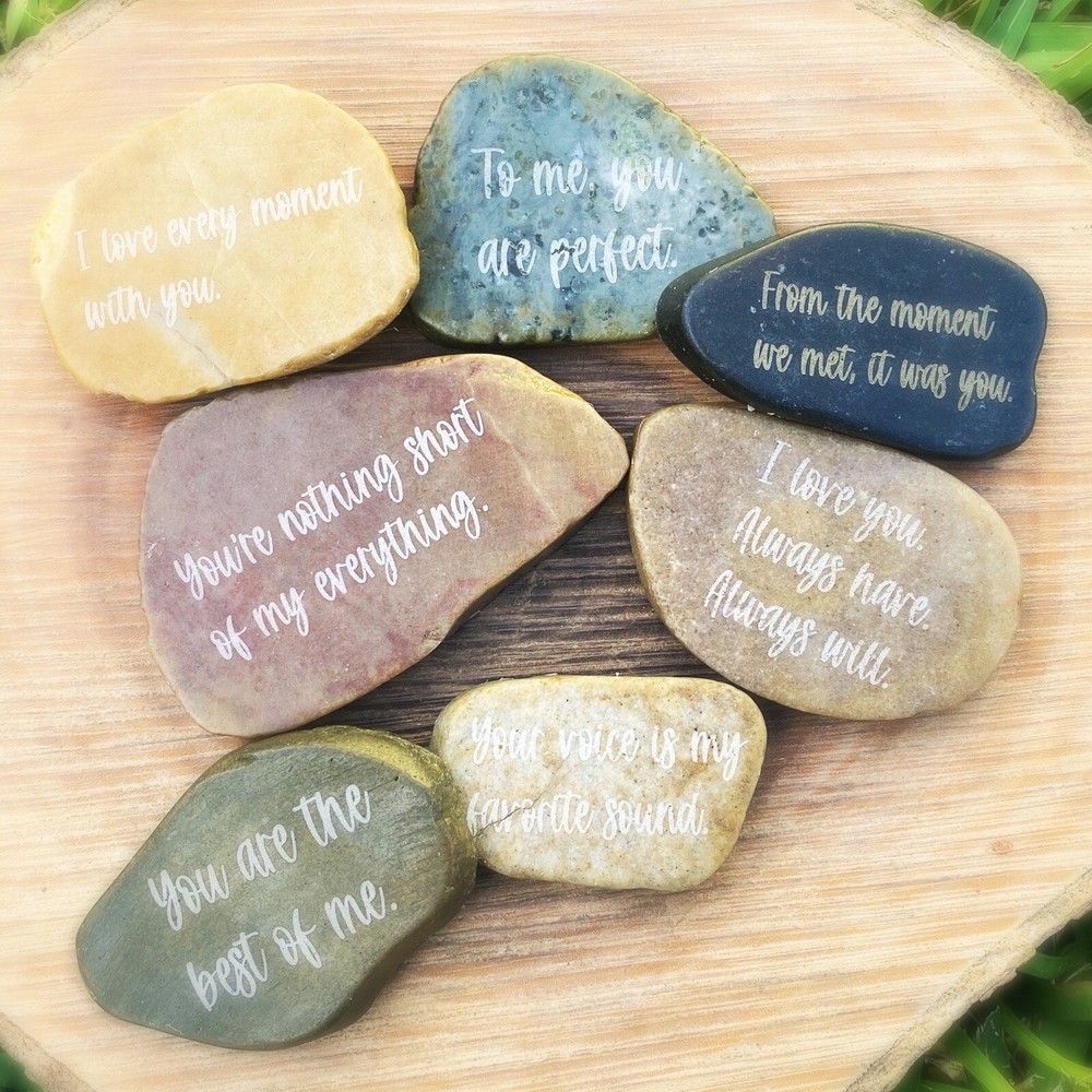 Personalized Engraved River Rocks Message Rocks