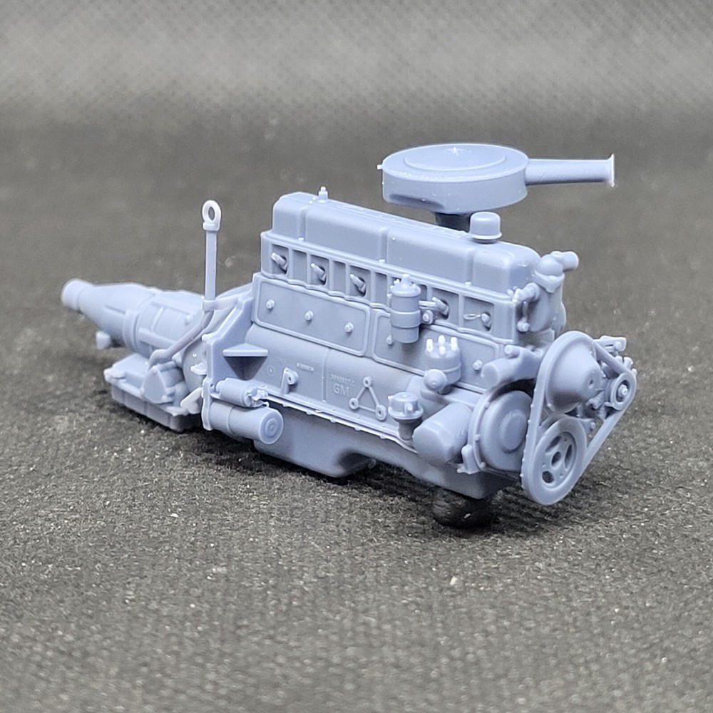 Chevy Inline 6 "Turbo Thrift" model engine resin 3D printed 1/25 1/24