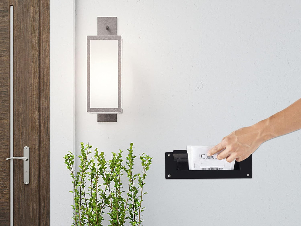 Through The Wall Mail Slot Two Piece Deposit Chute Drop for Document...