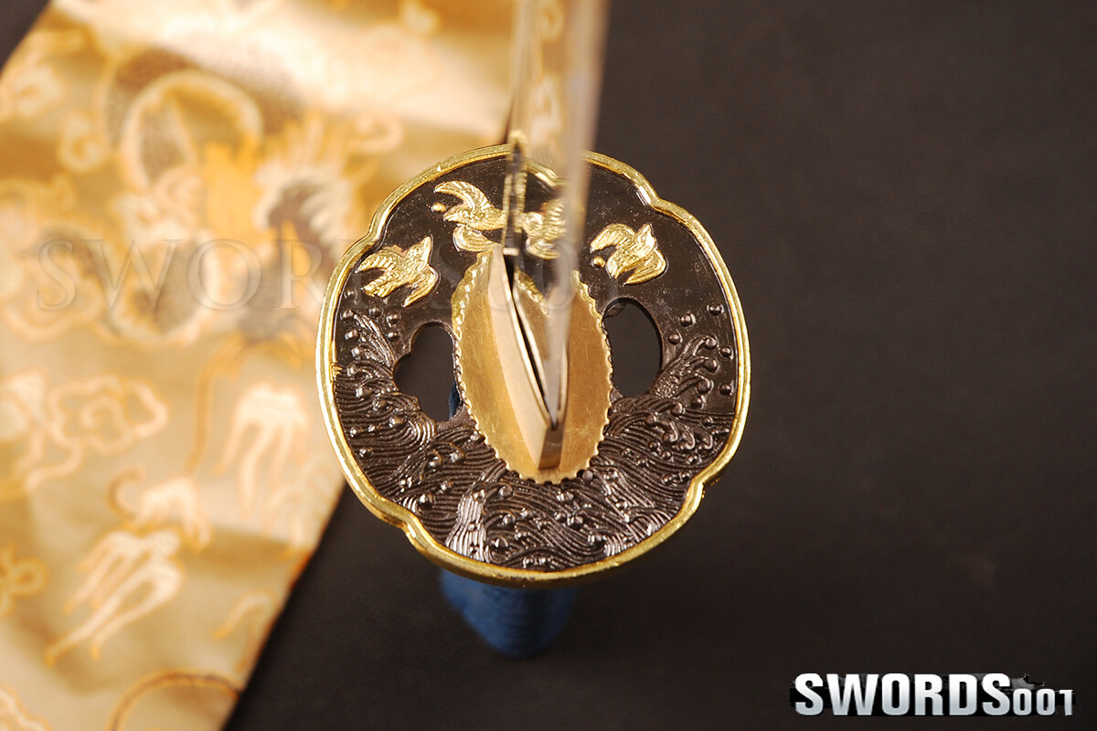 Noble Blue Japanese Wakizashi T10 Carbon Steel Real Sharp Blade Samurai Sword