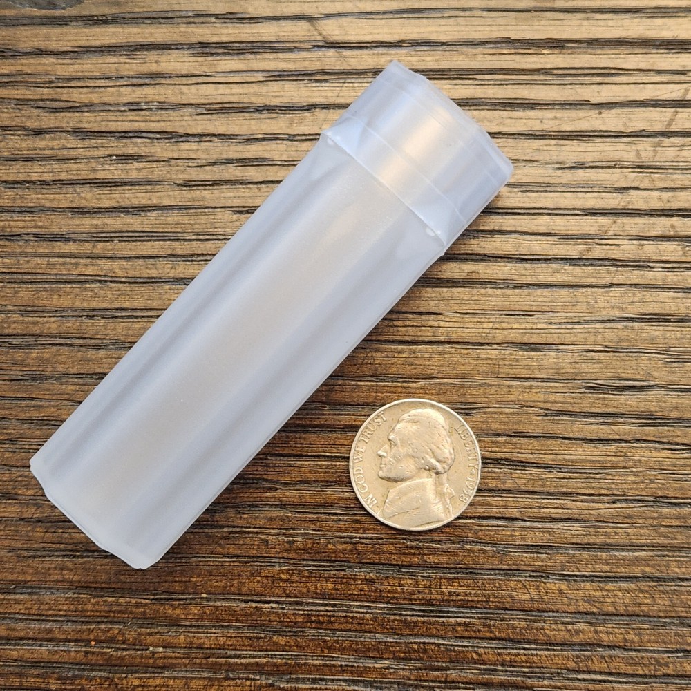 5 Guardhouse Nickle Stackable Square Plastic Coin Tubes With Snap-Tight Lid