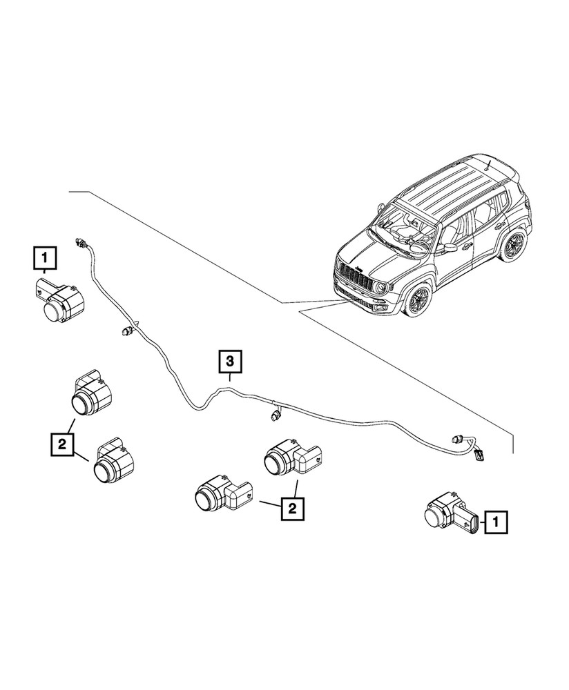 Genuine Mopar Park Assist Sensor 68266937AA