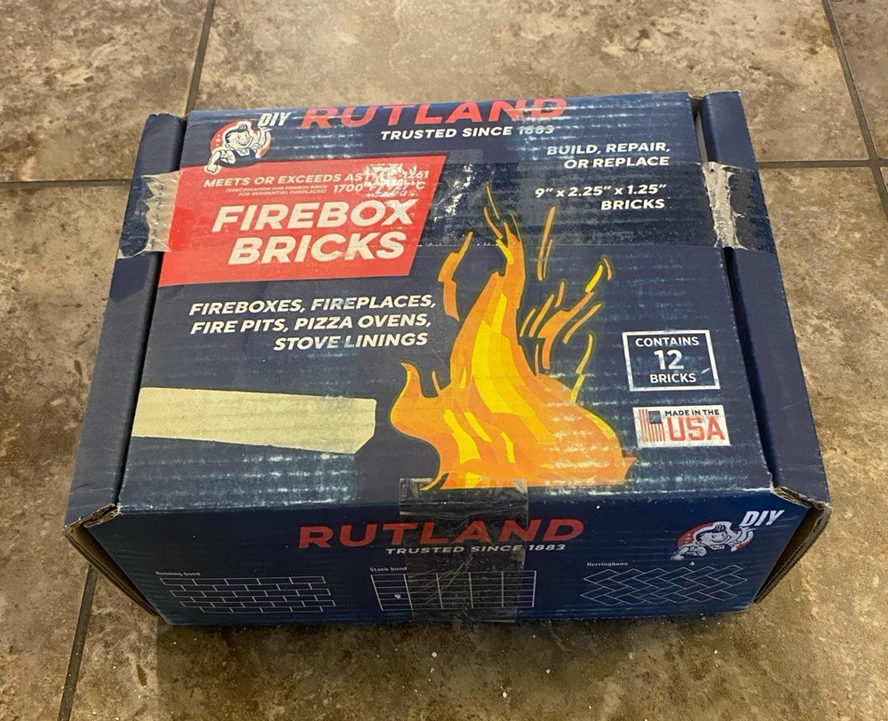 Rutland Soap Split Fire Bricks, Soap-Sized Firebricks for Fireplace, Ivory, 12