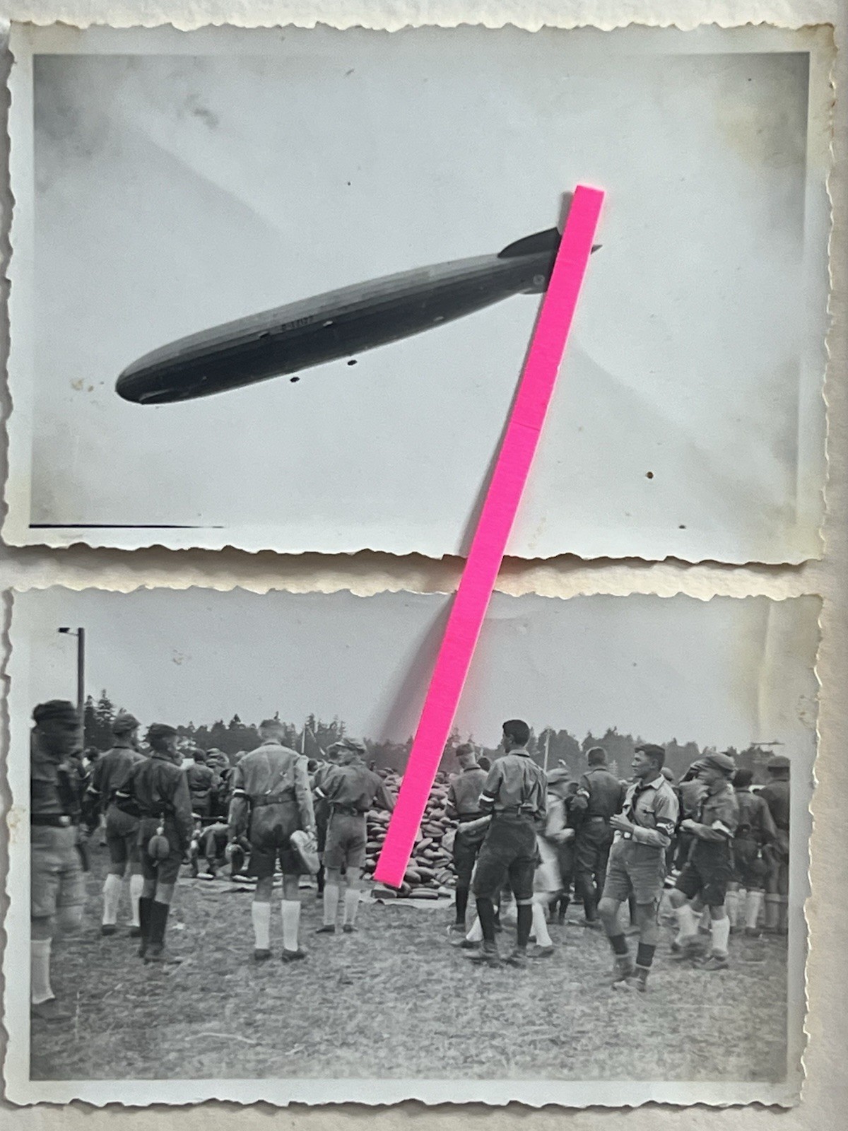 German 2 X Photo HJ Boys Rally Nuremberg 1933 From Photo album Deutschland Foto