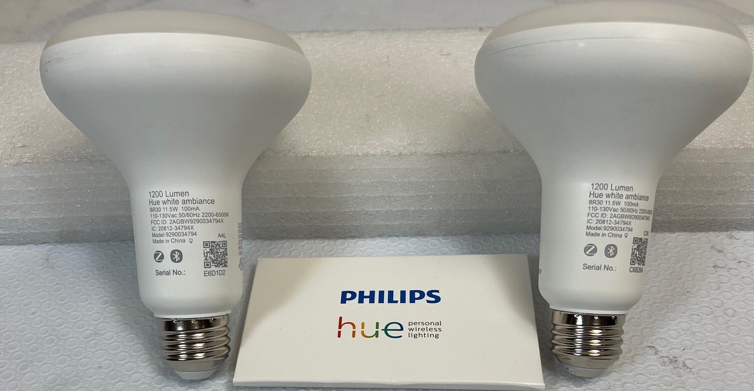 Philips Hue 85W E26 Smart LED Tunable White Ambiance Light Bulb Bluetooth 2 Pack