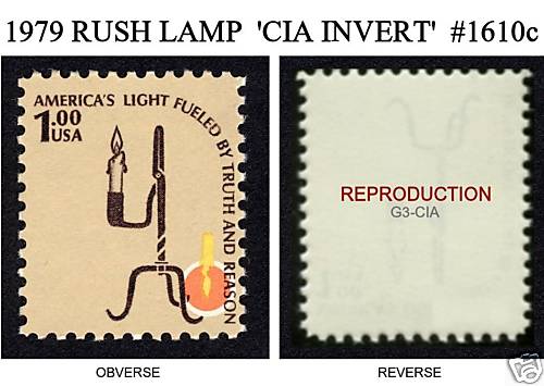 1979 $1 RUSH LAMP CIA INVERT ERROR REPRODUCTION # 1610c