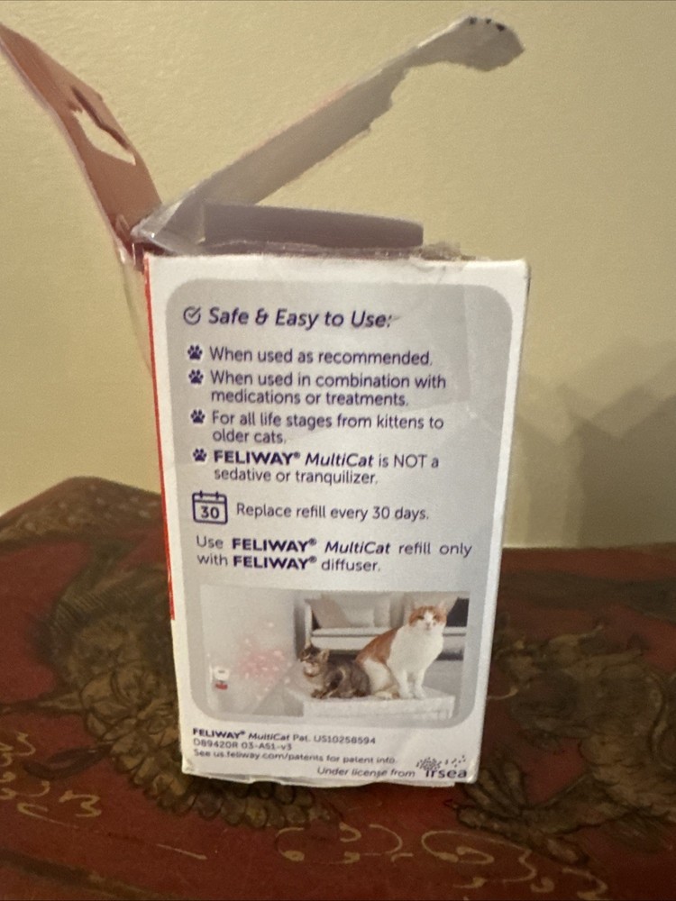 Feliway MultiCat Diffuser - 48 mL Cat Calming Pheromone Refill 2027