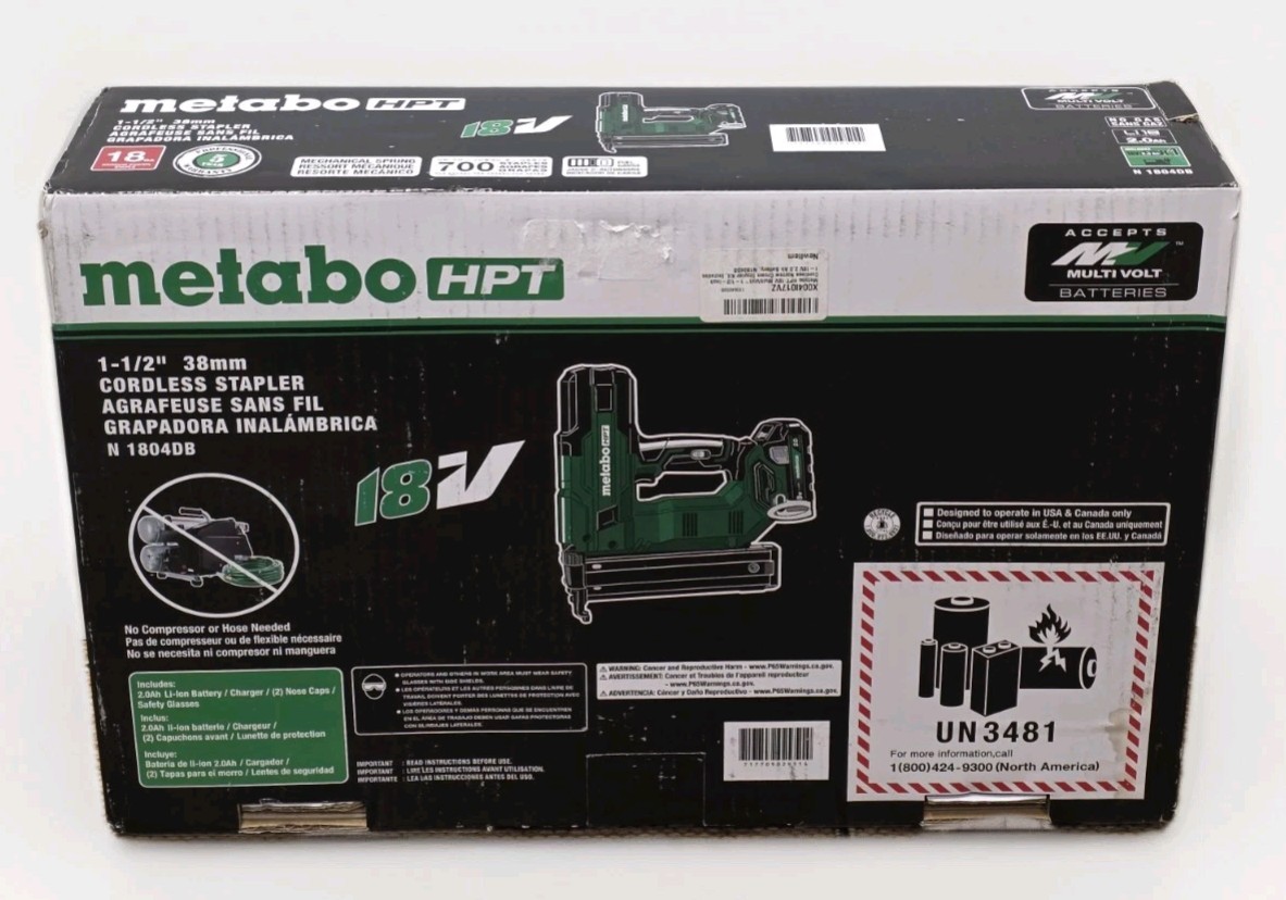METABO HPT MultiVolt 18 Gauge 1-1/2-in Narrow Crown Finish Stapler