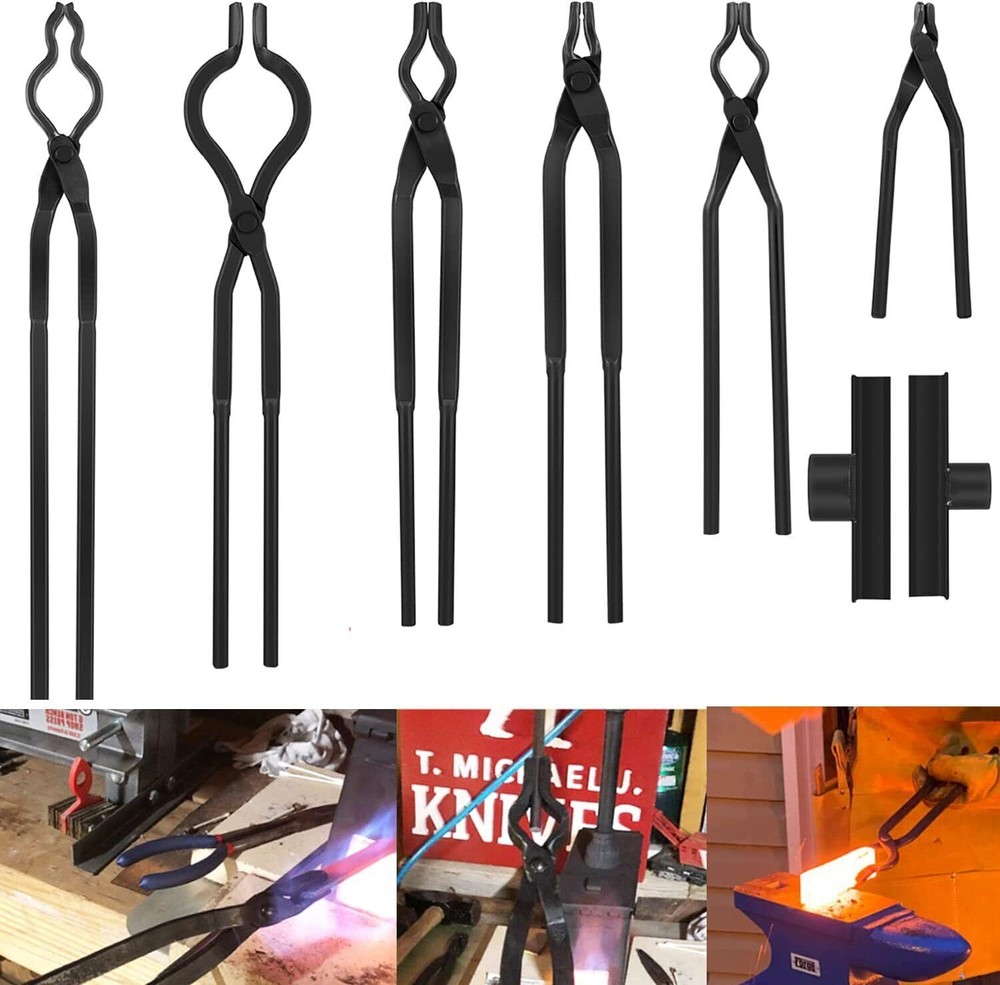 Blacksmith Tongs Set Expert Replacement Tongs/Blacksmith Starter Tool Hook Jig