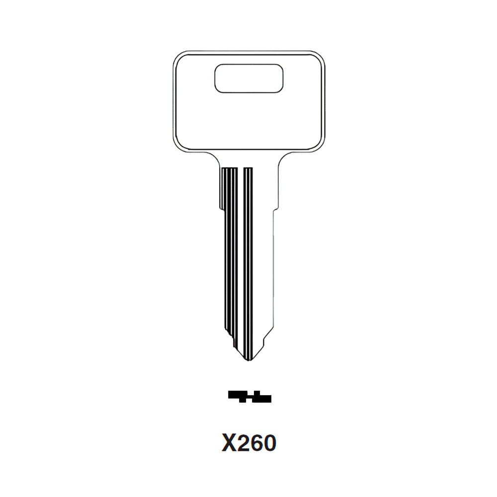 X260 Key Blank Nickel