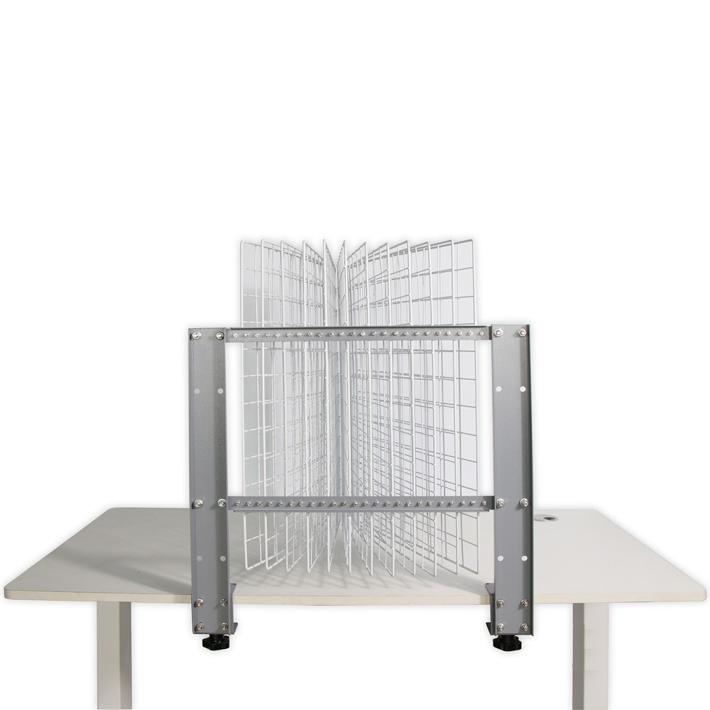 12-Panel Deskside Fixed Vertical Drying Rack Display Rack for Drying & Stacking
