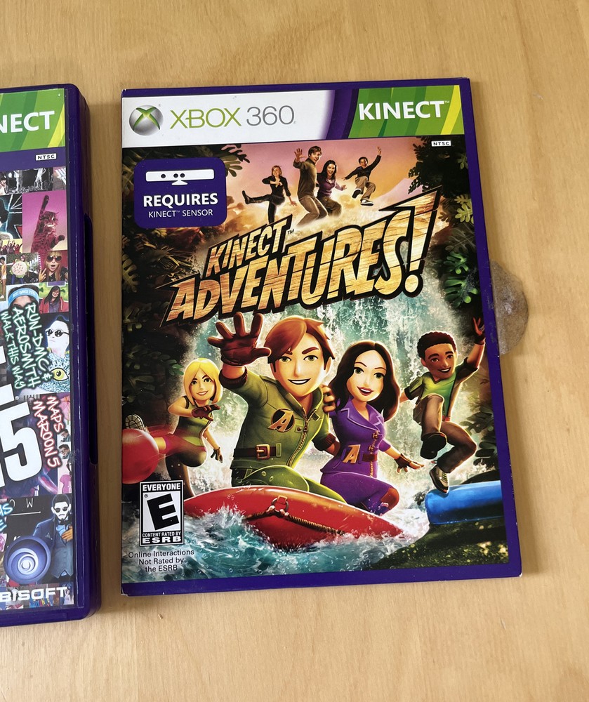 Microsoft Xbox 360 Kinect Motion Sensor Bar Black & 4 games - bundle Just Dance