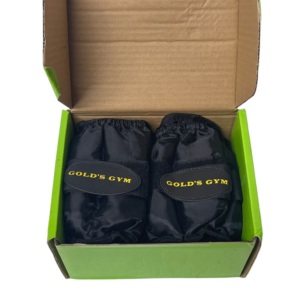Golds Gym 5 LBS Pair Adjustable Ankle/Wrist weights. Hook and loop strap