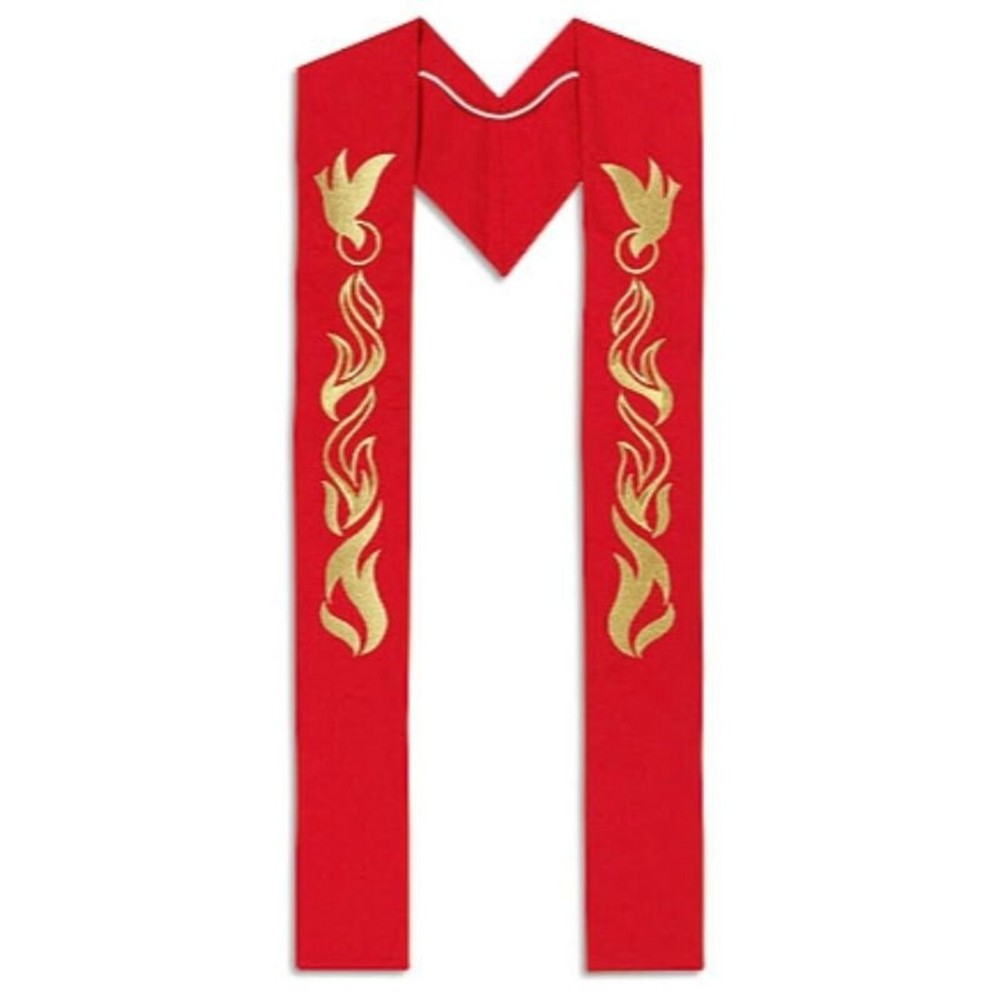 Red Confirmation / Pentecost Priest Stole