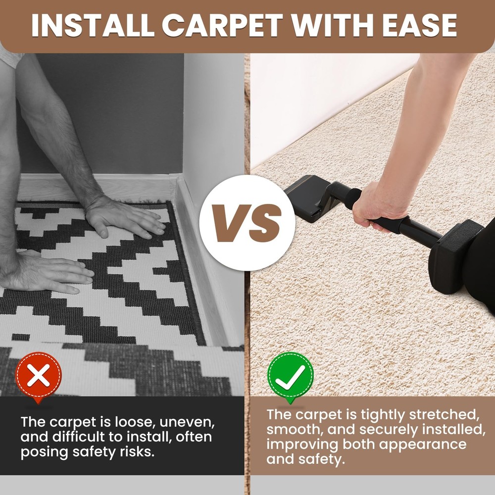 1 Pack Carpet Knee Kicker, Non-Adjustable Carpet Stretcher Knee Kicker, Compa...