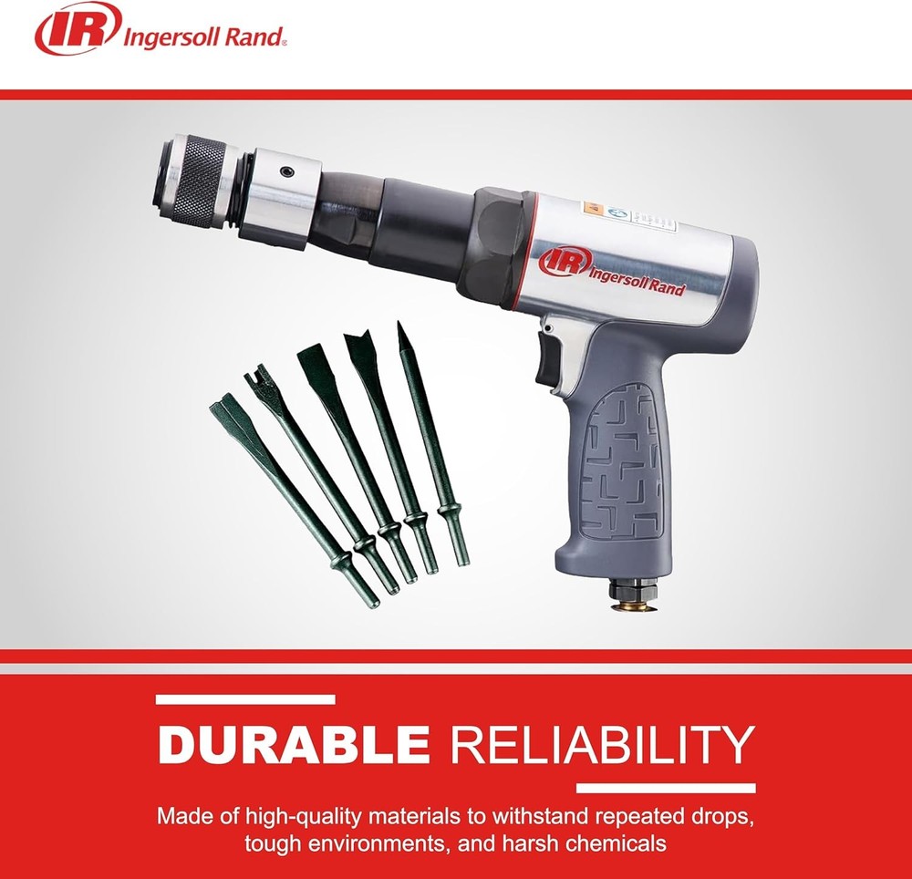 119MAXK Vibration Reduced Long-Barrel Air Hammer 5-Piece Chisel Set