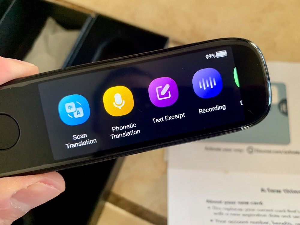 Portable Pen Scanning Translator for Language Learners Electronic Dictionary