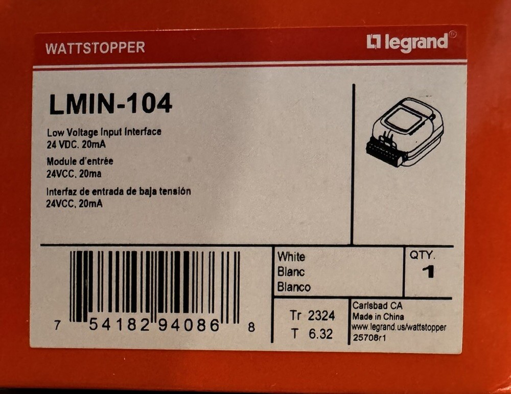 WattStopper legrand LMIN-104 Low Voltage Dual Input Interface