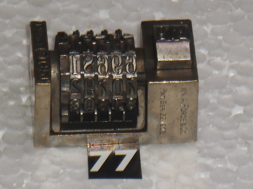 WMA Letterpress Numbering machine | 77