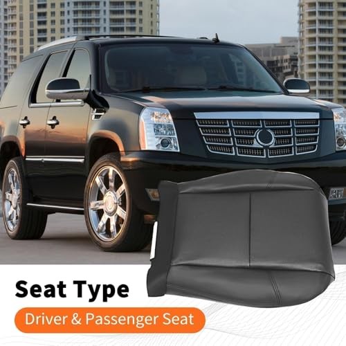 2 PCS Seat Covers Compatible with Escalade 2007-2014 Driver & Black Bottom